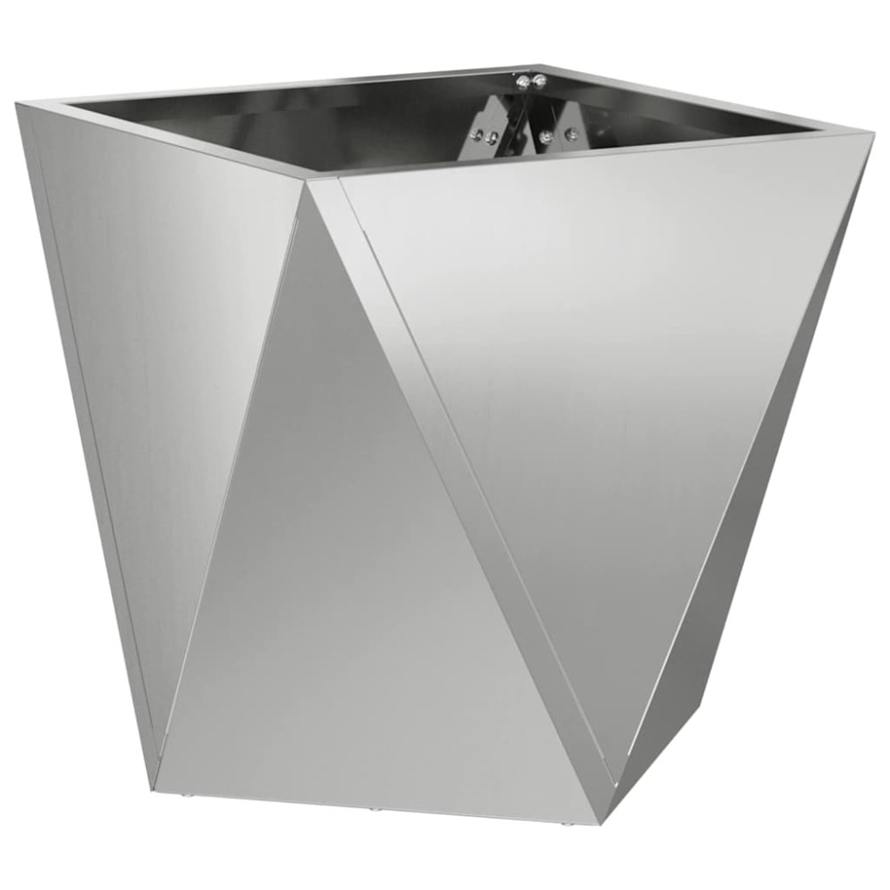 vidaXL Γλάστρα Ασημί 30 x 30 x 30 cm Επικαλυμμένος Χάλυβας