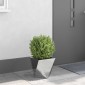 vidaXL Γλάστρα Ασημί 30 x 30 x 30 cm Επικαλυμμένος Χάλυβας