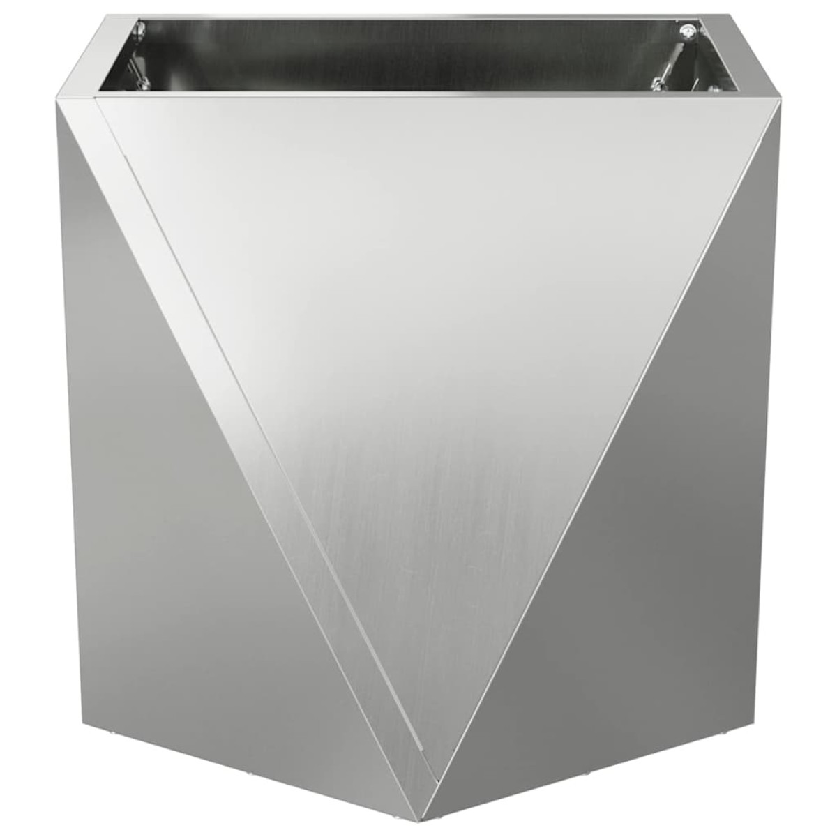 vidaXL Γλάστρα Ασημί 30 x 30 x 30 cm Επικαλυμμένος Χάλυβας