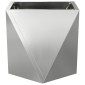 vidaXL Γλάστρα Ασημί 30 x 30 x 30 cm Επικαλυμμένος Χάλυβας
