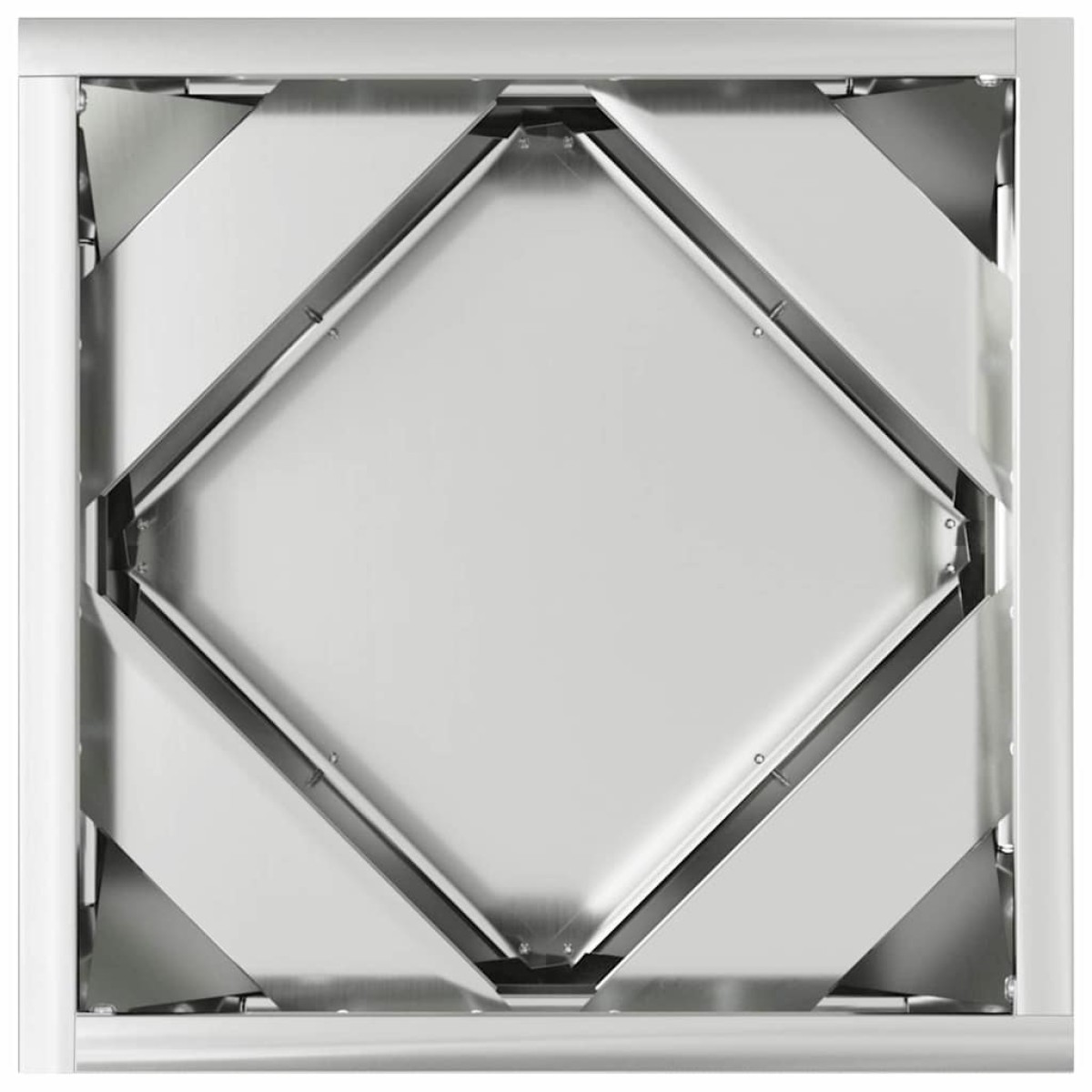 vidaXL Γλάστρα 2 τμχ. Ασημί 30 x 30 x 30 cm Επικαλυμμένος Χάλυβας