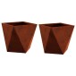 vidaXL Γλάστρα 2 τμχ. Σκ rusty 30 x 30 x 30 cm