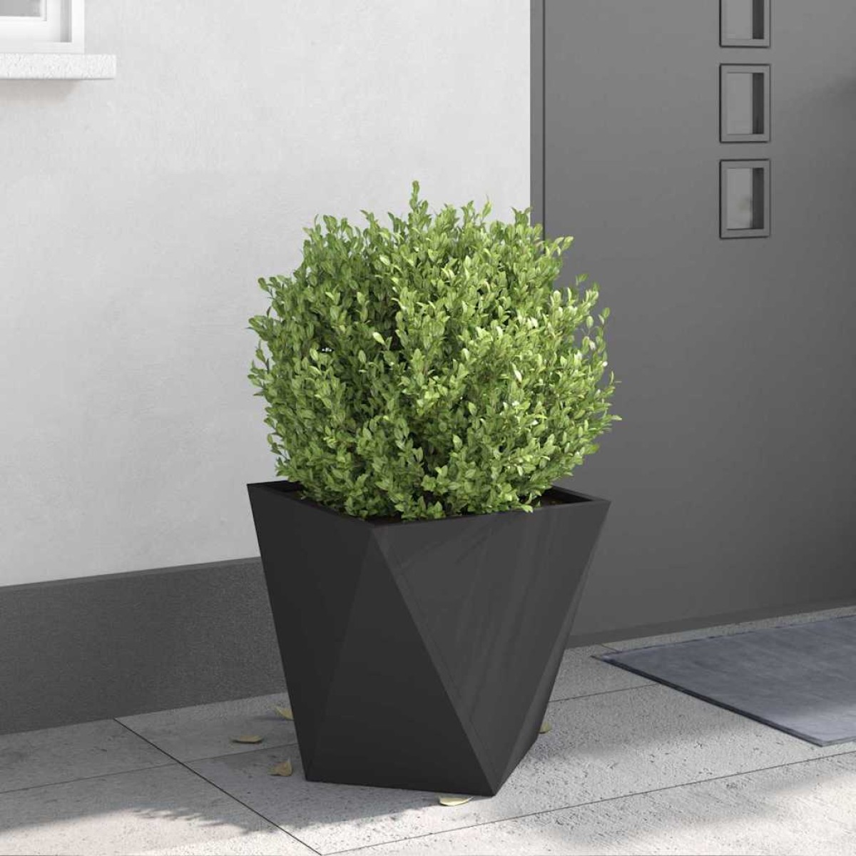 vidaXL Γλάστρα Μαύρο 40 x 40 x 40 cm Ατσάλι