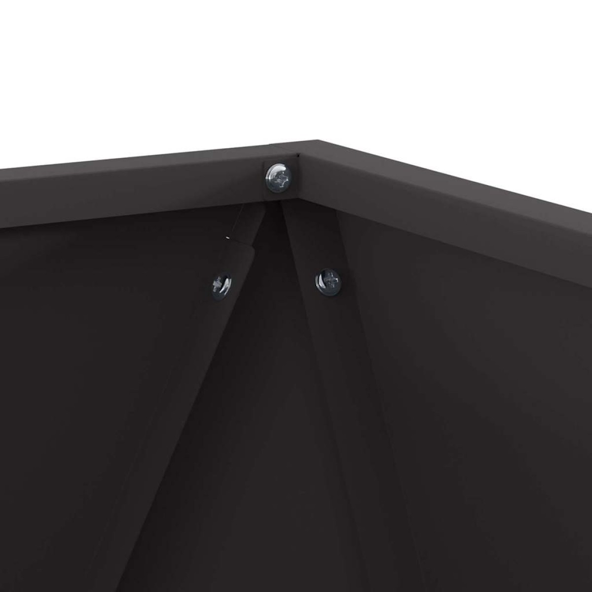 vidaXL Γλάστρα Μαύρο 40 x 40 x 40 cm Ατσάλι