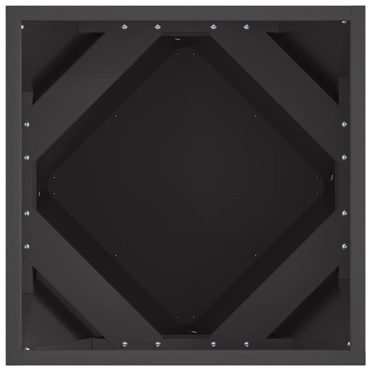 vidaXL Γλάστρα 2 τμχ. Μαύρο 40 x 40 x 40 cm Ατσάλι