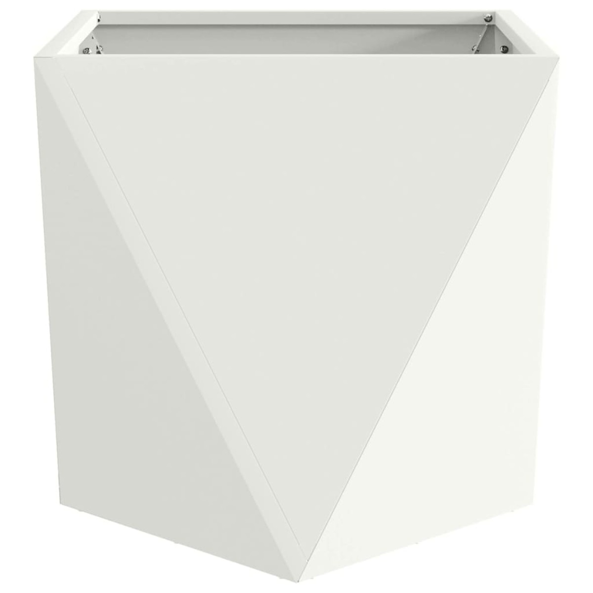 vidaXL Γλάστρα Λευκό 40 x 40 x 40 cm Ατσάλι