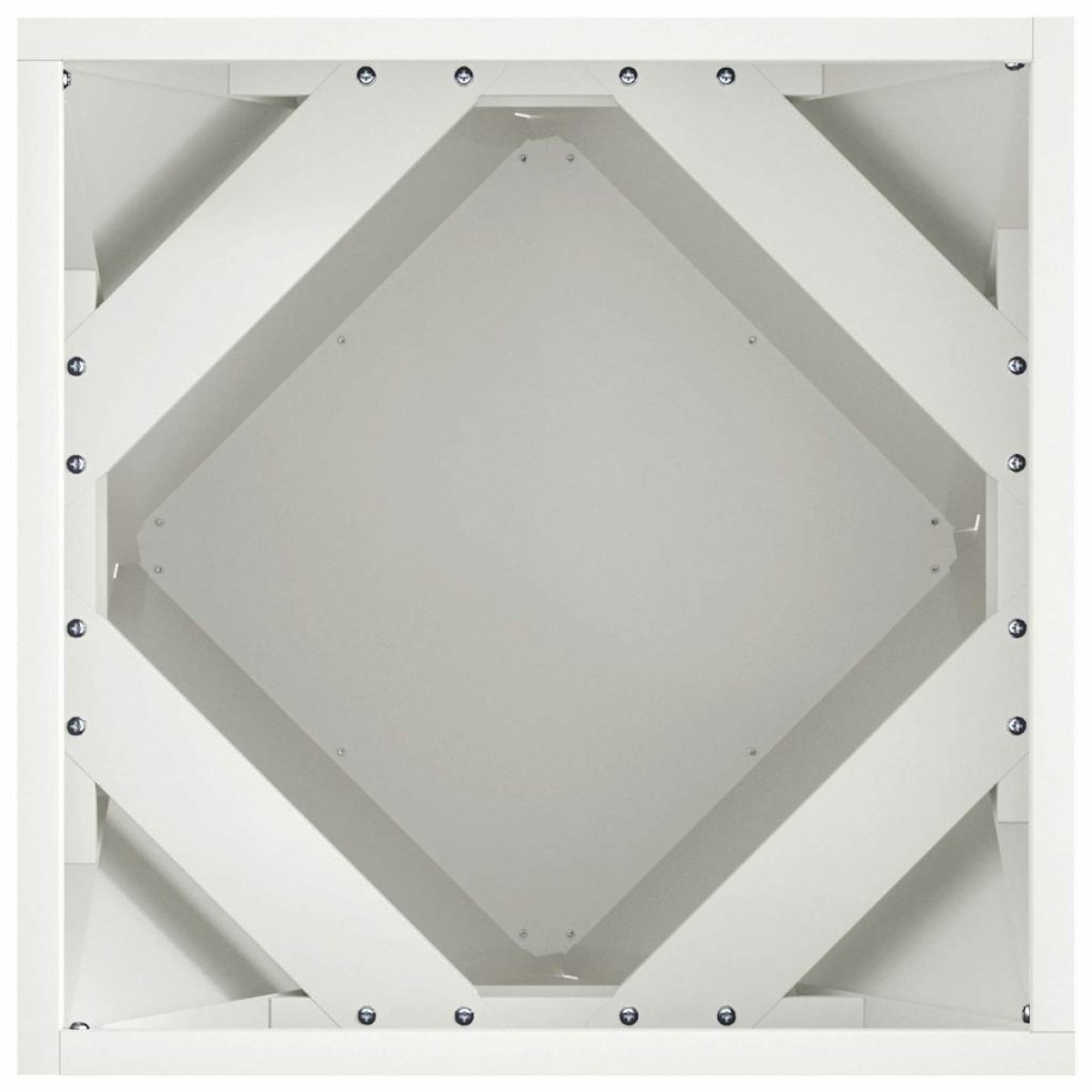 vidaXL Γλάστρα Λευκό 40 x 40 x 40 cm Ατσάλι