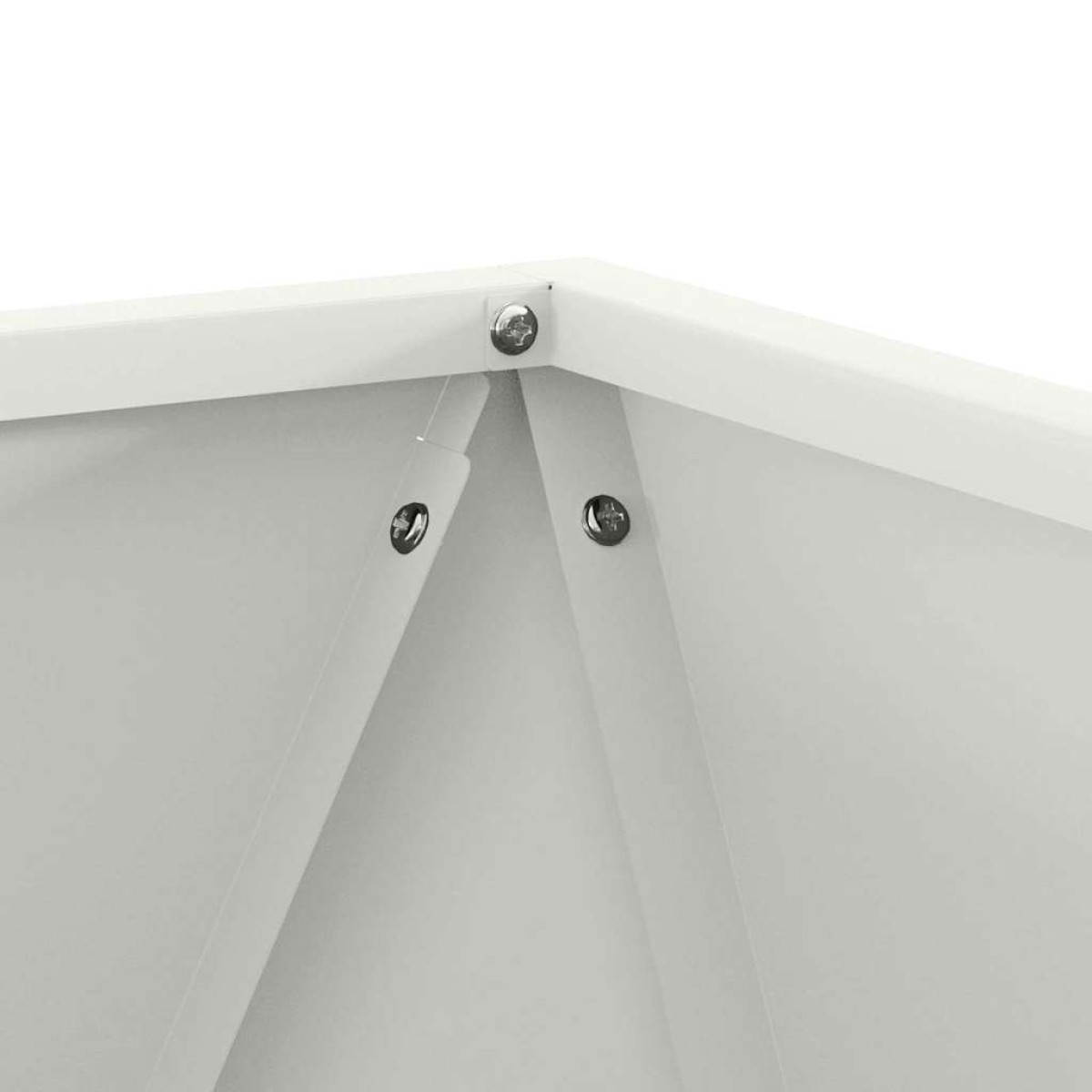 vidaXL Γλάστρα Λευκό 40 x 40 x 40 cm Ατσάλι