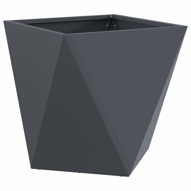 vidaXL Γλάστρα Ανθρακί 40 x 40 x 40 cm Ατσάλι