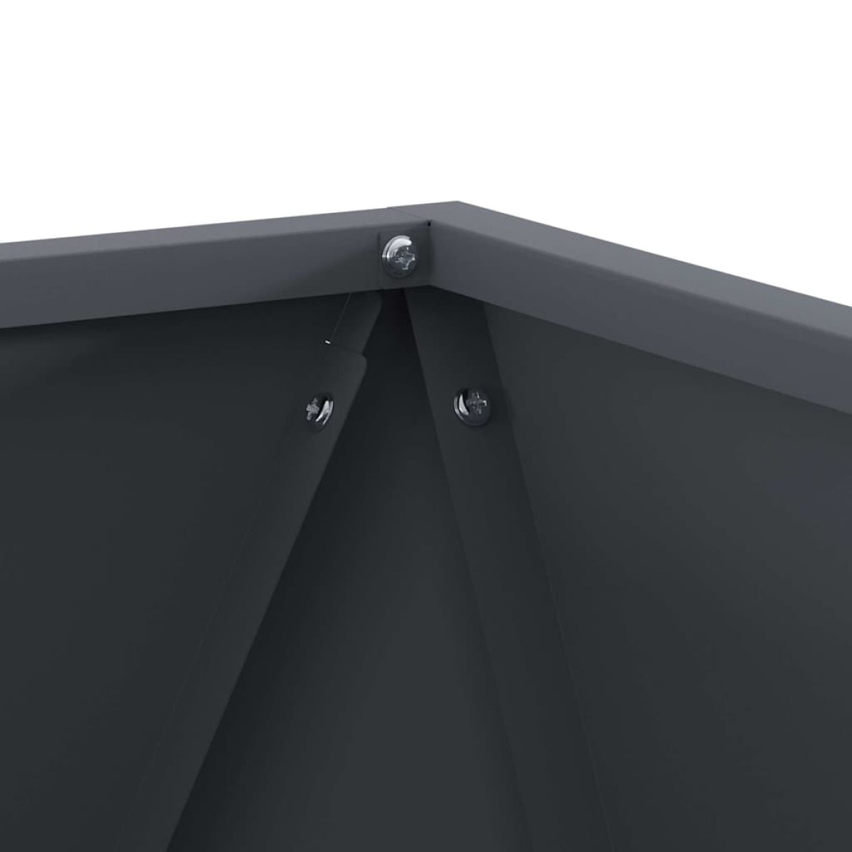 vidaXL Γλάστρα Ανθρακί 40 x 40 x 40 cm Ατσάλι