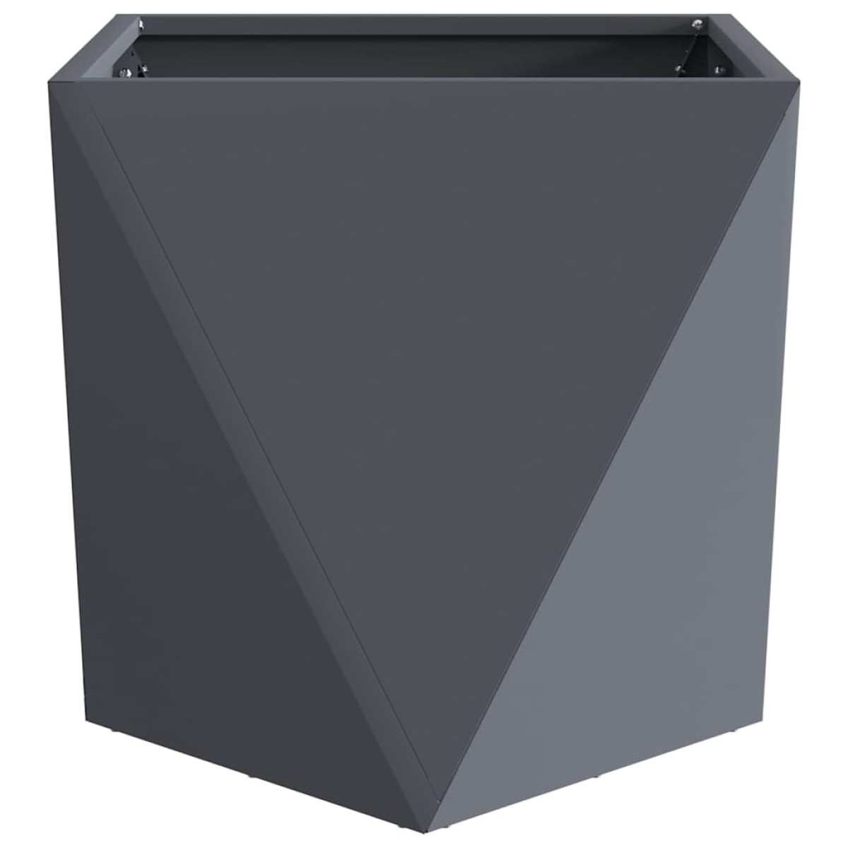 vidaXL Γλάστρα 2 τμχ. Ανθρακί 40 x 40 x 40 cm Ατσάλι