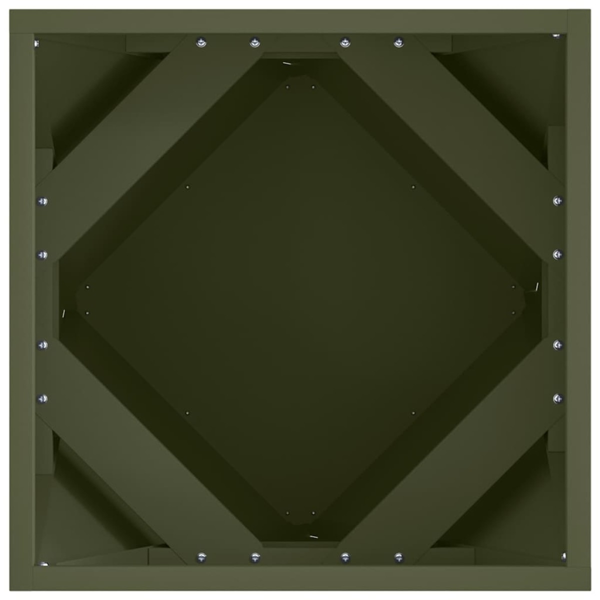 vidaXL Γλάστρα 2 τμχ. Ελιά Πράσινη 40 x 40 x 40 cm Ατσάλι