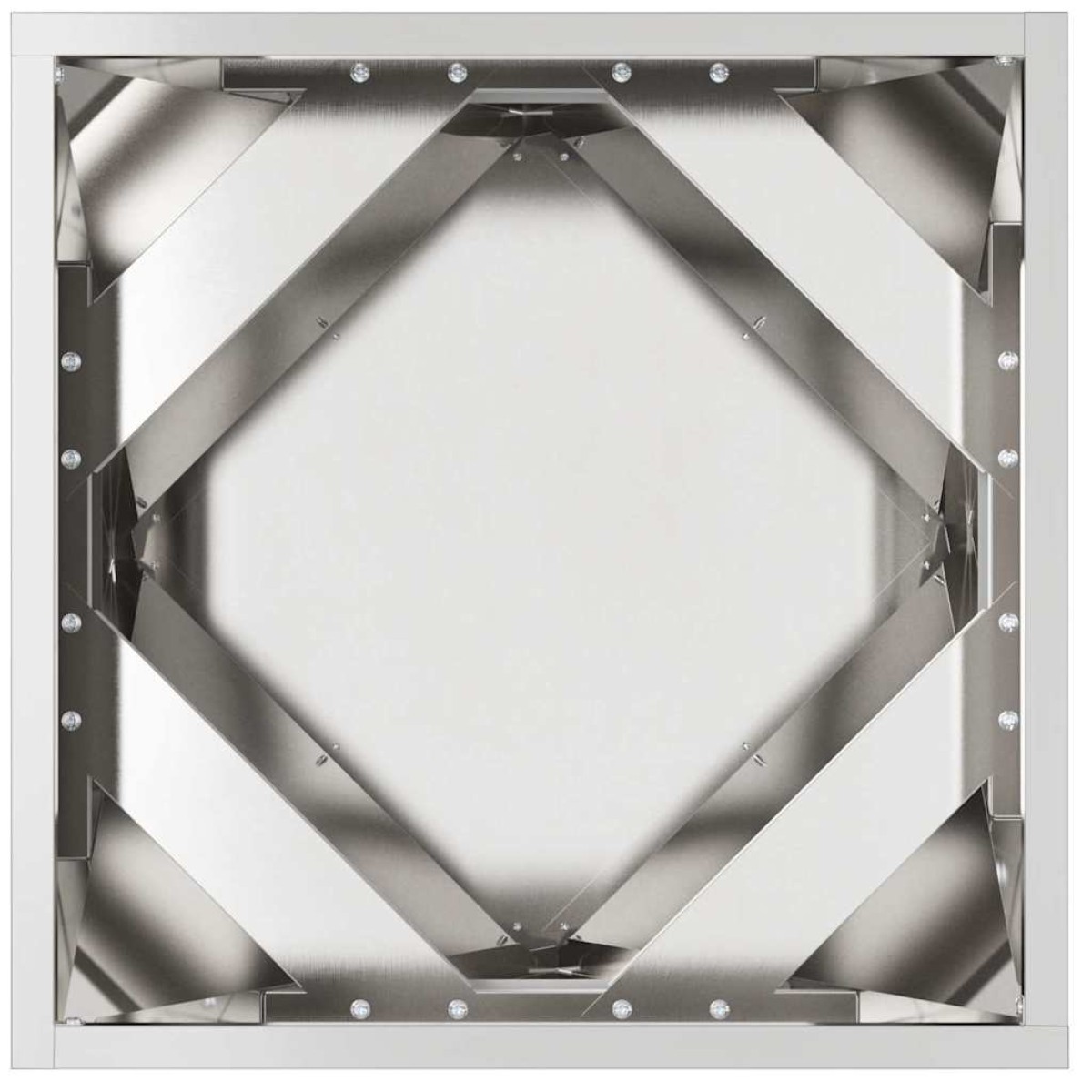 vidaXL Γλάστρα 2 τμχ. Ασημί 40 x 40 x 40 cm Ανοξείδωτο ατσάλι