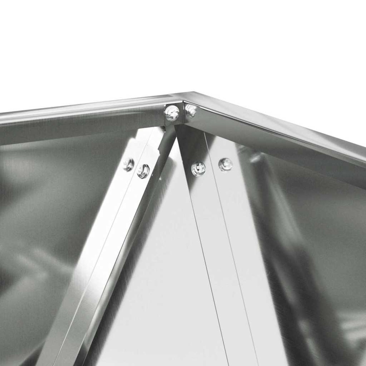 vidaXL Γλάστρα Ασημί 40 x 40 x 40 cm Επικαλυμμένος Χάλυβας