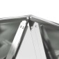 vidaXL Γλάστρα Ασημί 40 x 40 x 40 cm Επικαλυμμένος Χάλυβας