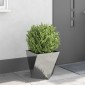vidaXL Γλάστρα 2 τμχ. Ασημί 40 x 40 x 40 cm Επικαλυμμένος Χάλυβας
