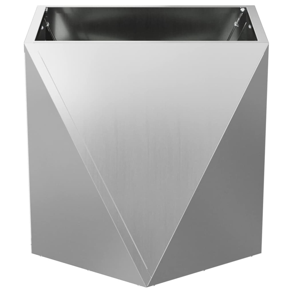 vidaXL Γλάστρα 2 τμχ. Ασημί 40 x 40 x 40 cm Επικαλυμμένος Χάλυβας