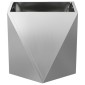 vidaXL Γλάστρα 2 τμχ. Ασημί 40 x 40 x 40 cm Επικαλυμμένος Χάλυβας