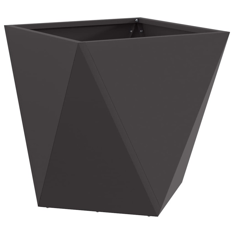 vidaXL Γλάστρα Μαύρο 50 x 50 x 50 cm Ατσάλι