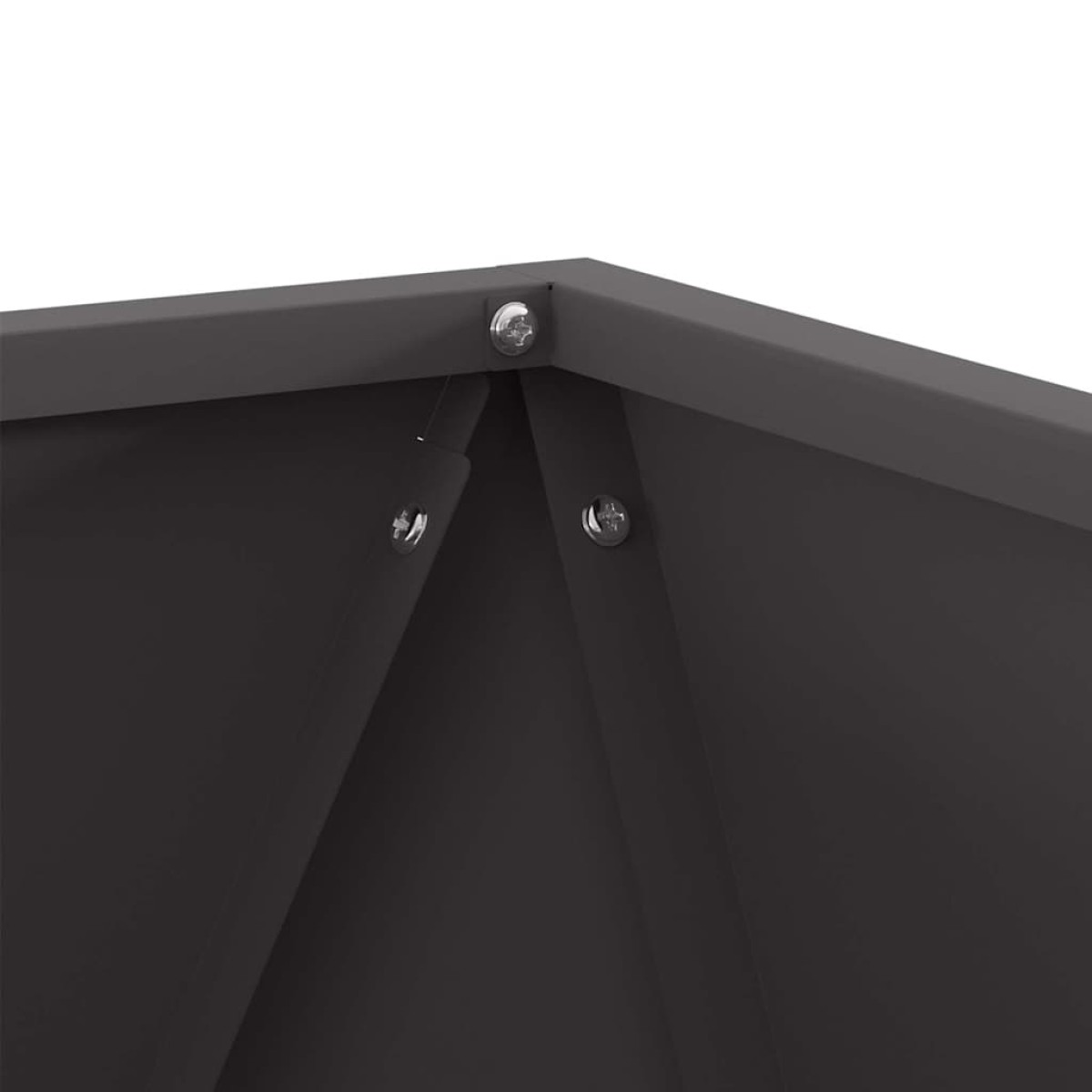 vidaXL Γλάστρα Μαύρο 50 x 50 x 50 cm Ατσάλι
