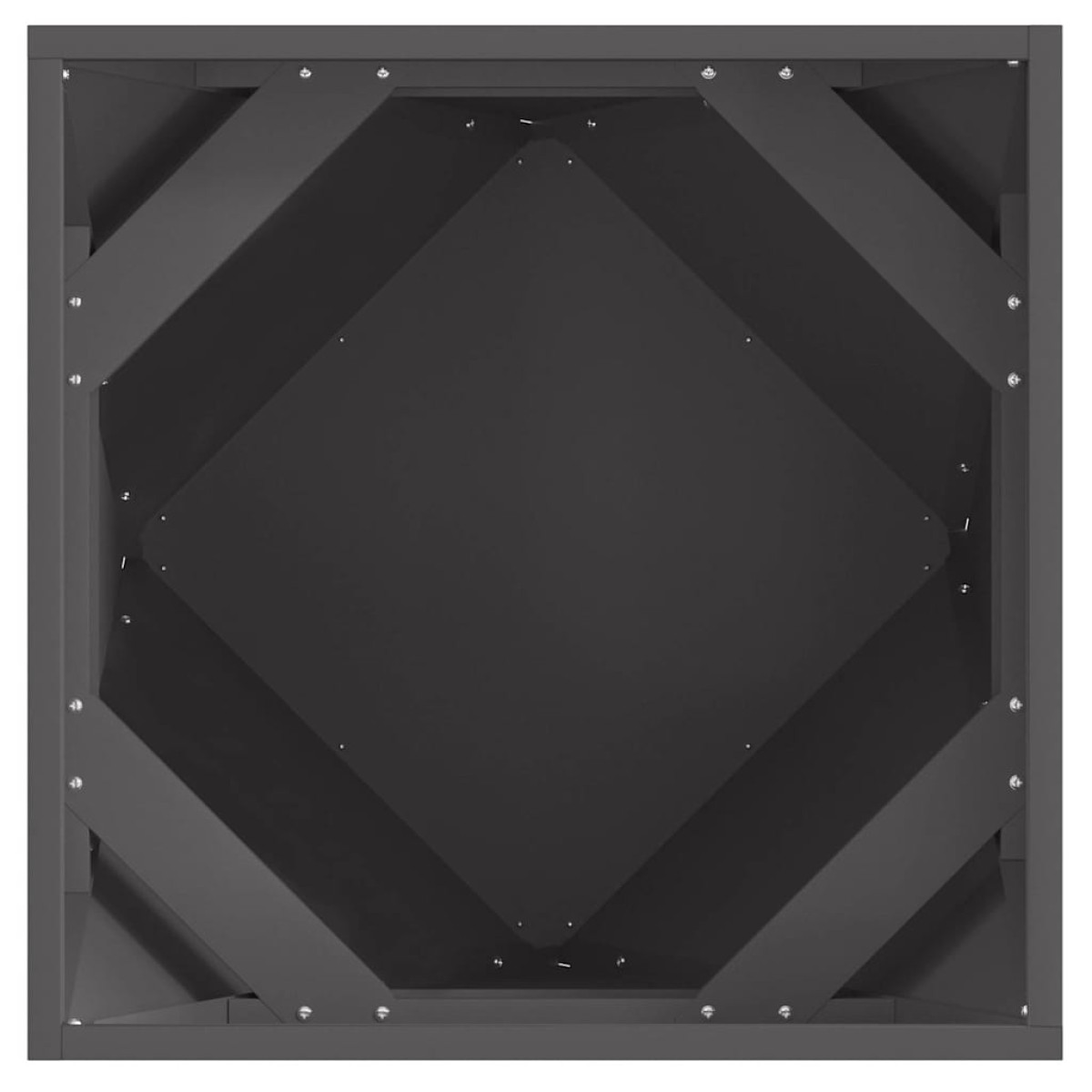 vidaXL Γλάστρα 2 τμχ. Μαύρο 50 x 50 x 50 cm Ατσάλι