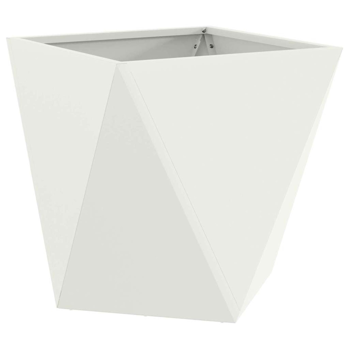 vidaXL Γλάστρα 2 τμχ. Λευκό 50 x 50 x 50 cm Ατσάλι