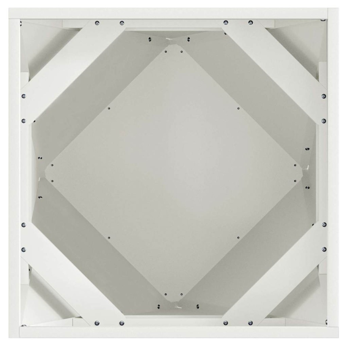 vidaXL Γλάστρα 2 τμχ. Λευκό 50 x 50 x 50 cm Ατσάλι