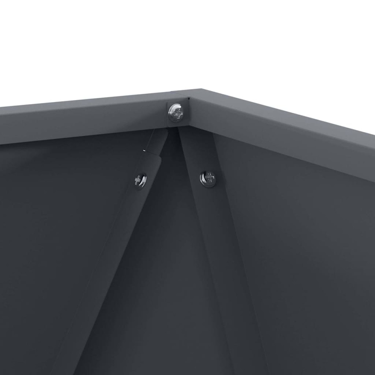 vidaXL Γλάστρα Ανθρακί 50 x 50 x 50 cm Ατσάλι