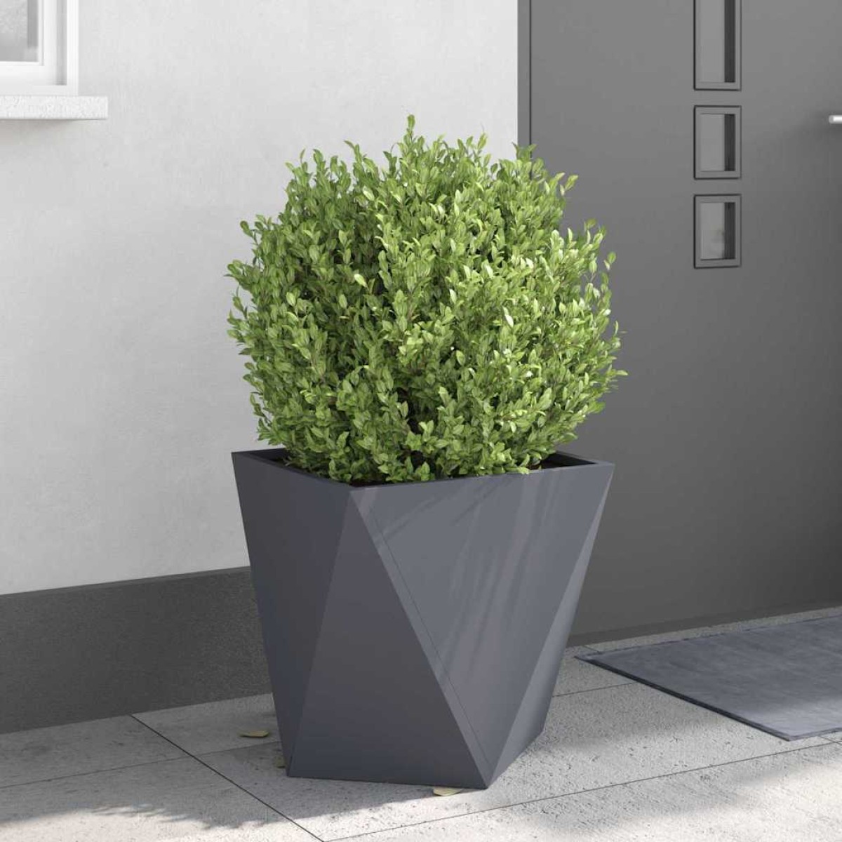 vidaXL Γλάστρα 2 τμχ. Ανθρακί 50 x 50 x 50 cm Ατσάλι