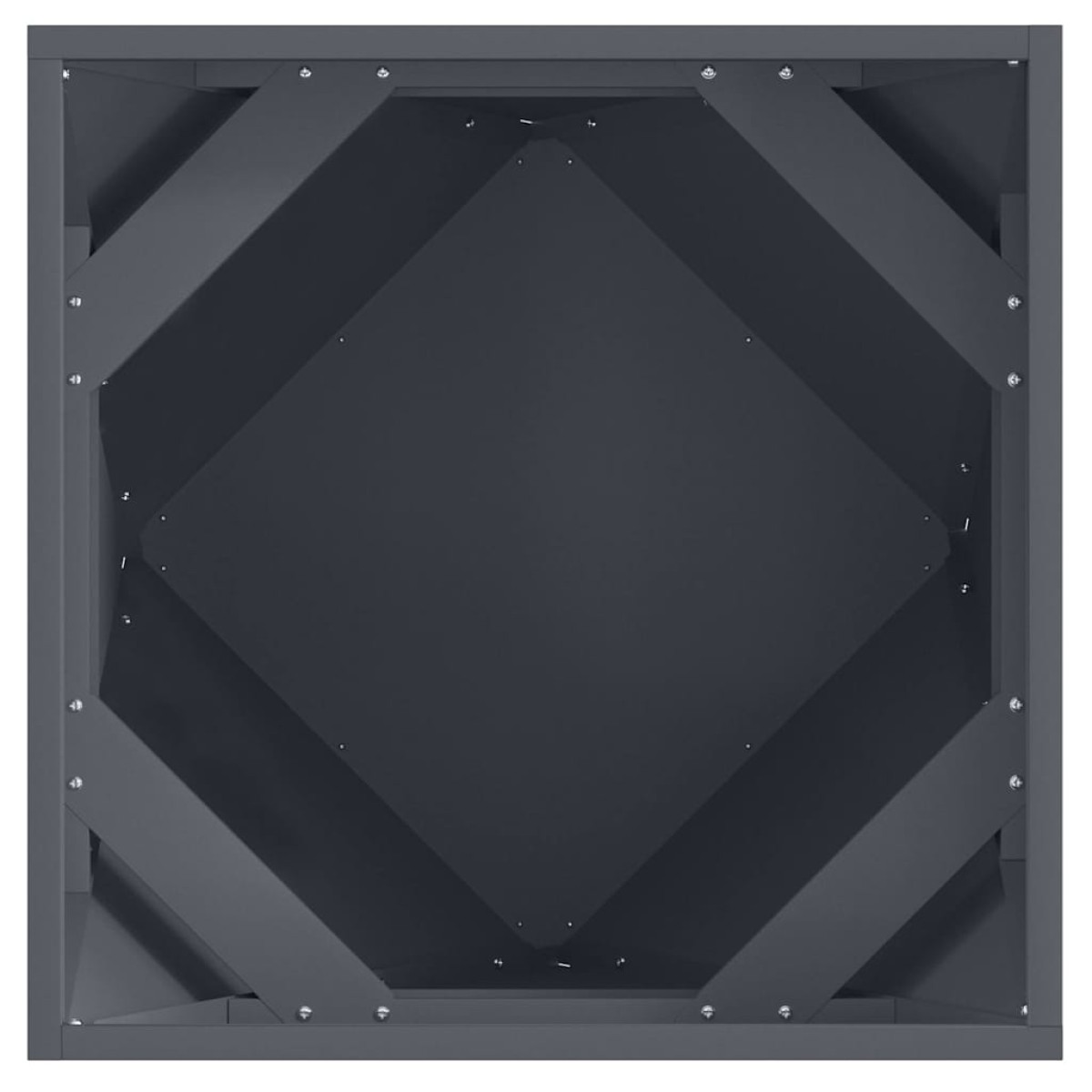 vidaXL Γλάστρα 2 τμχ. Ανθρακί 50 x 50 x 50 cm Ατσάλι