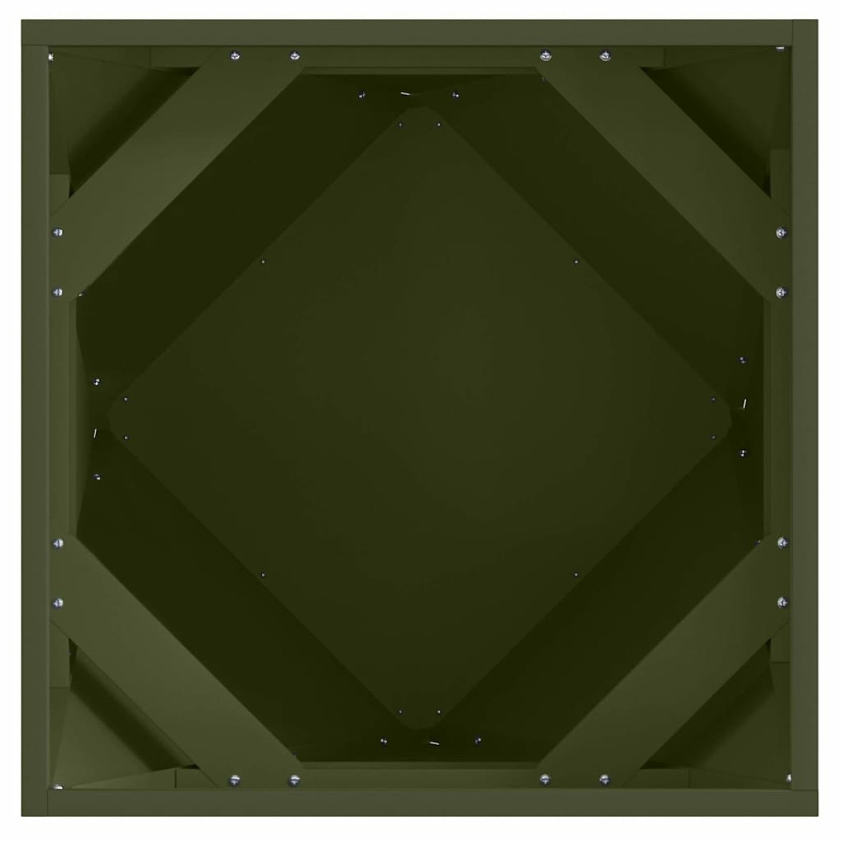 vidaXL Γλάστρα 2 τμχ. Ελιά Πράσινη 50 x 50 x 50 cm Ατσάλι
