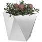 vidaXL Γλάστρα Ασημί 50 x 50 x 50 cm Ανοξείδωτο ατσάλι