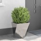 vidaXL Γλάστρα Ασημί 50 x 50 x 50 cm Ανοξείδωτο ατσάλι