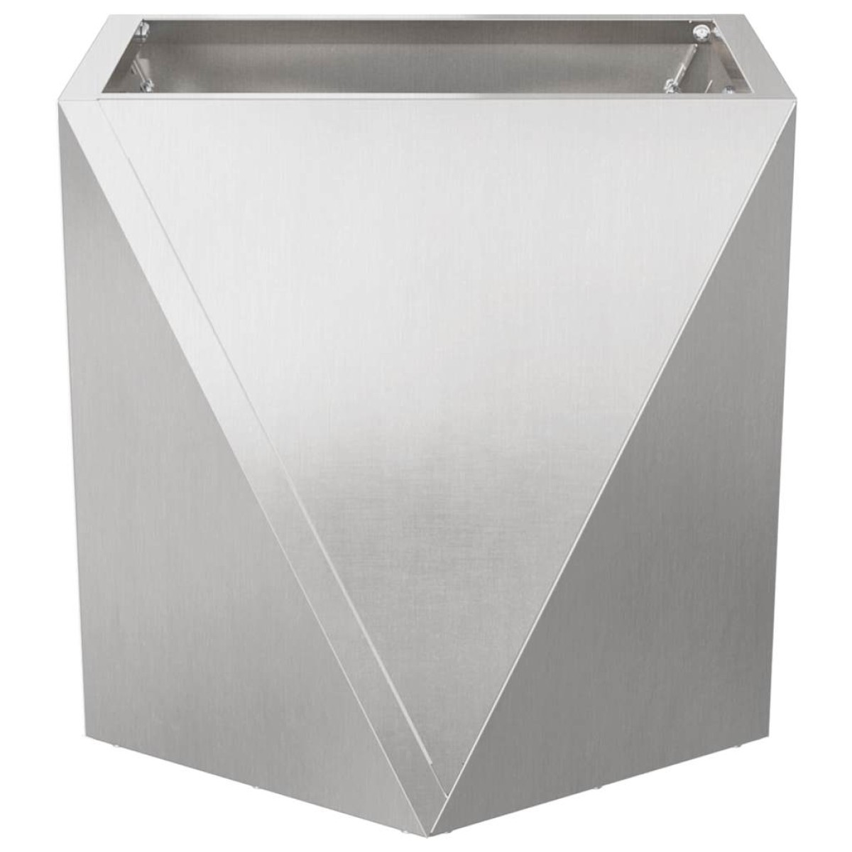 vidaXL Γλάστρα Ασημί 50 x 50 x 50 cm Ανοξείδωτο ατσάλι