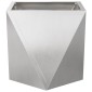vidaXL Γλάστρα Ασημί 50 x 50 x 50 cm Ανοξείδωτο ατσάλι