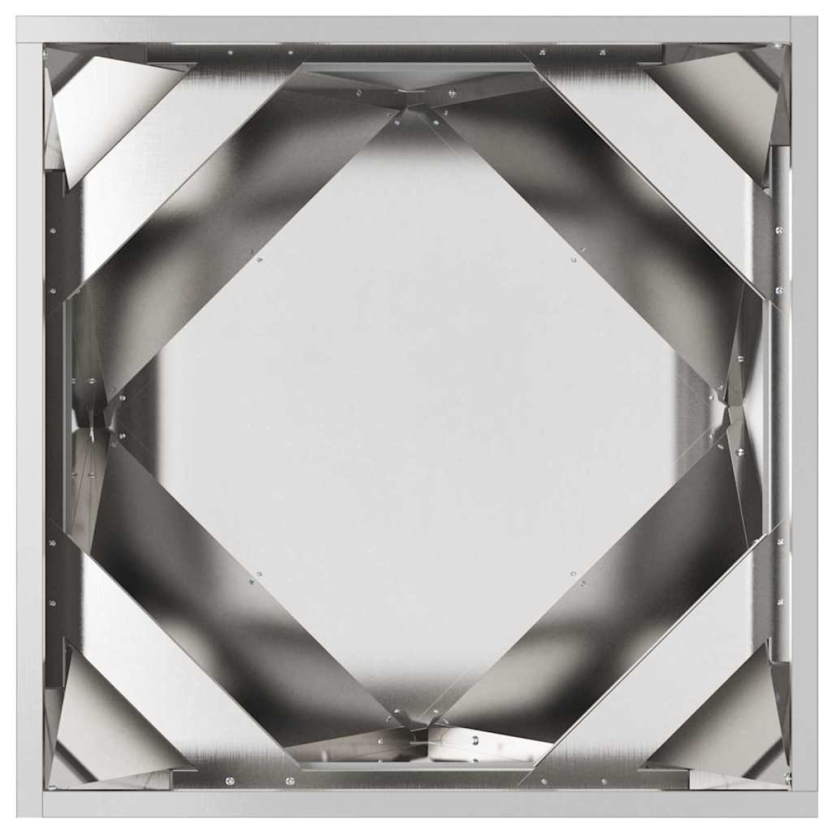 vidaXL Γλάστρα Ασημί 50 x 50 x 50 cm Ανοξείδωτο ατσάλι