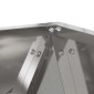 vidaXL Γλάστρα Ασημί 50 x 50 x 50 cm Ανοξείδωτο ατσάλι