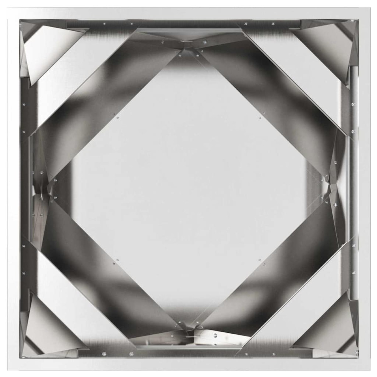 vidaXL Γλάστρα 2 τμχ. Ασημί 50 x 50 x 50 cm Ανοξείδωτο ατσάλι