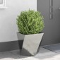 vidaXL Γλάστρα 2 τμχ. Ασημί 50 x 50 x 50 cm Επικαλυμμένος Χάλυβας