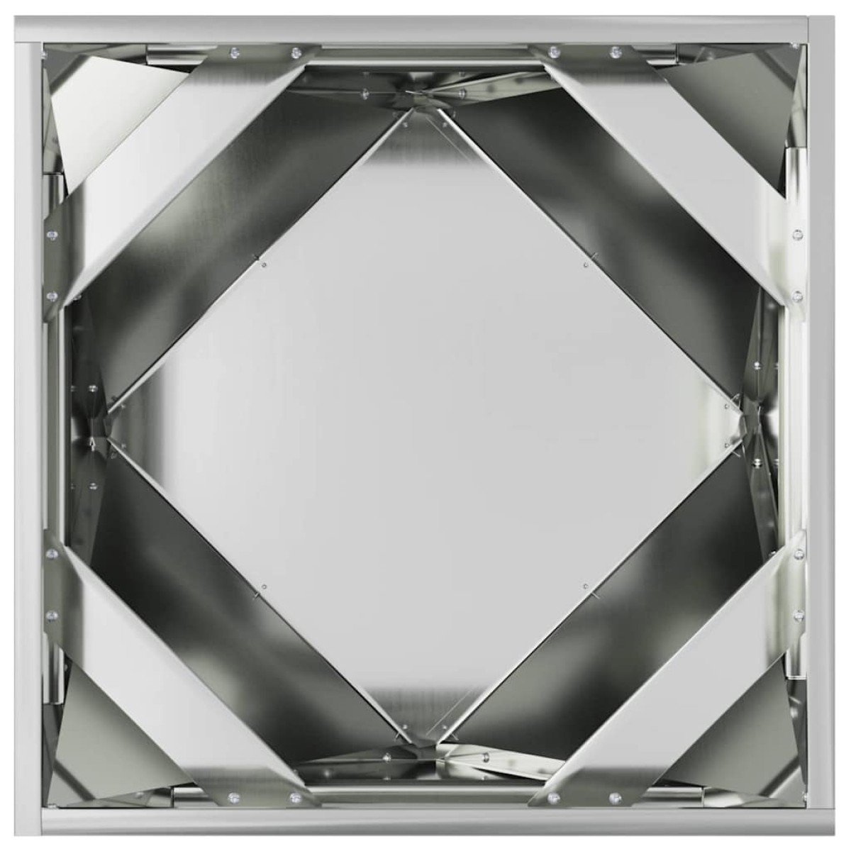 vidaXL Γλάστρα 2 τμχ. Ασημί 50 x 50 x 50 cm Επικαλυμμένος Χάλυβας