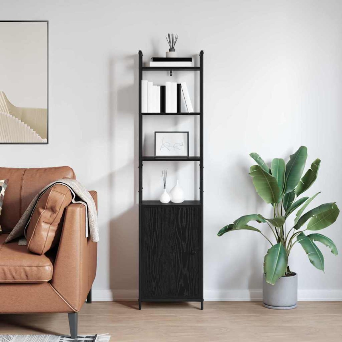 vidaXL Βιβλιοθήκη 6 επίπεδα 40 x 24 x 161 εκ Επεξεργασμένο Ξύλο