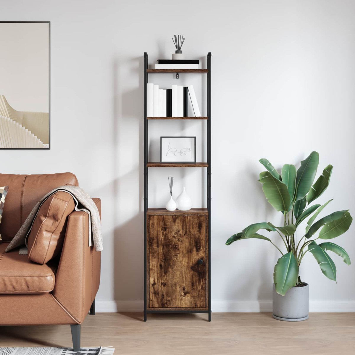 vidaXL Βιβλιοθήκη 6 επίπεδα 40 x 24 x 161 εκ Επεξεργασμένο Ξύλο