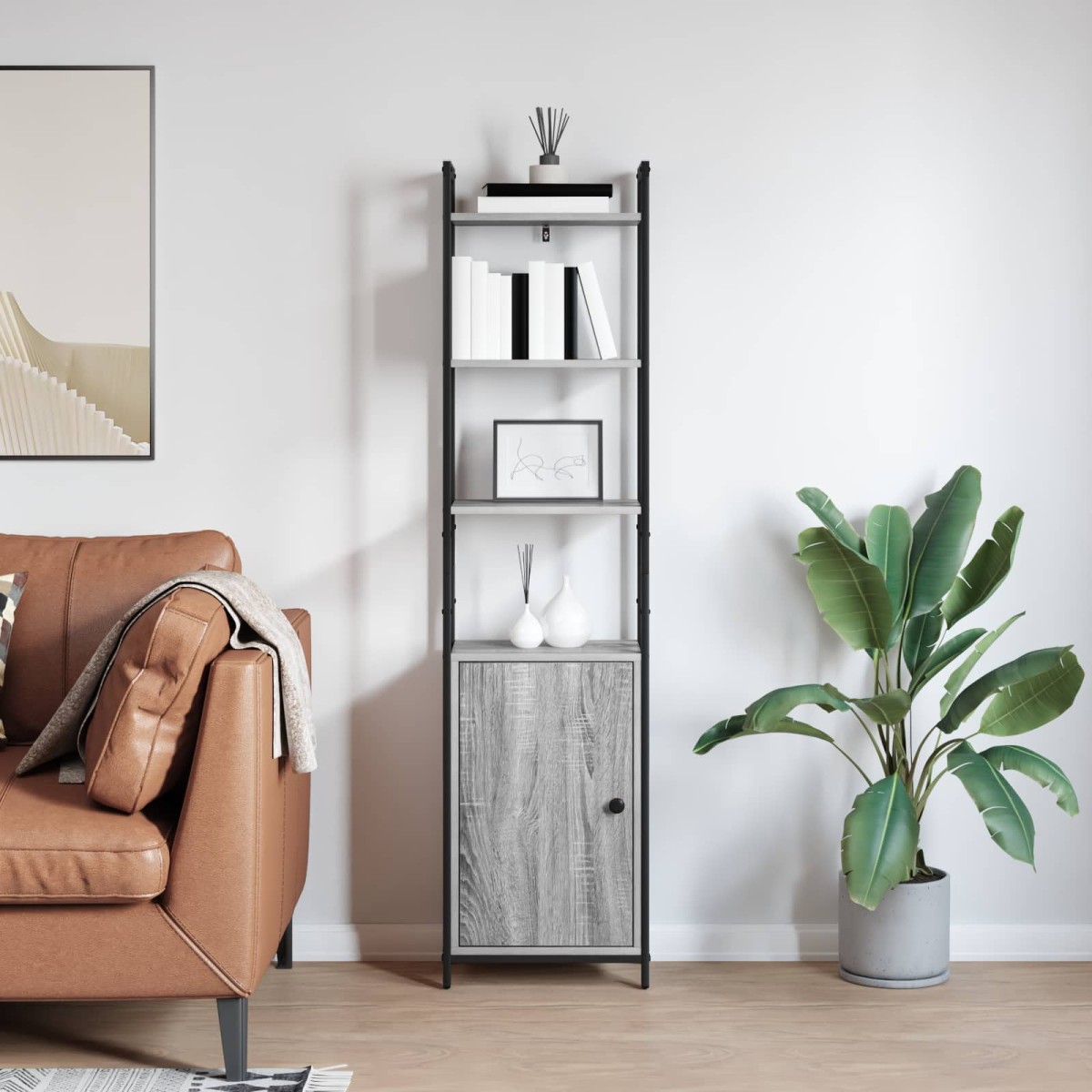 vidaXL Βιβλιοθήκη 6 επίπεδα 40 x 24 x 161 εκ Επεξεργασμένο Ξύλο
