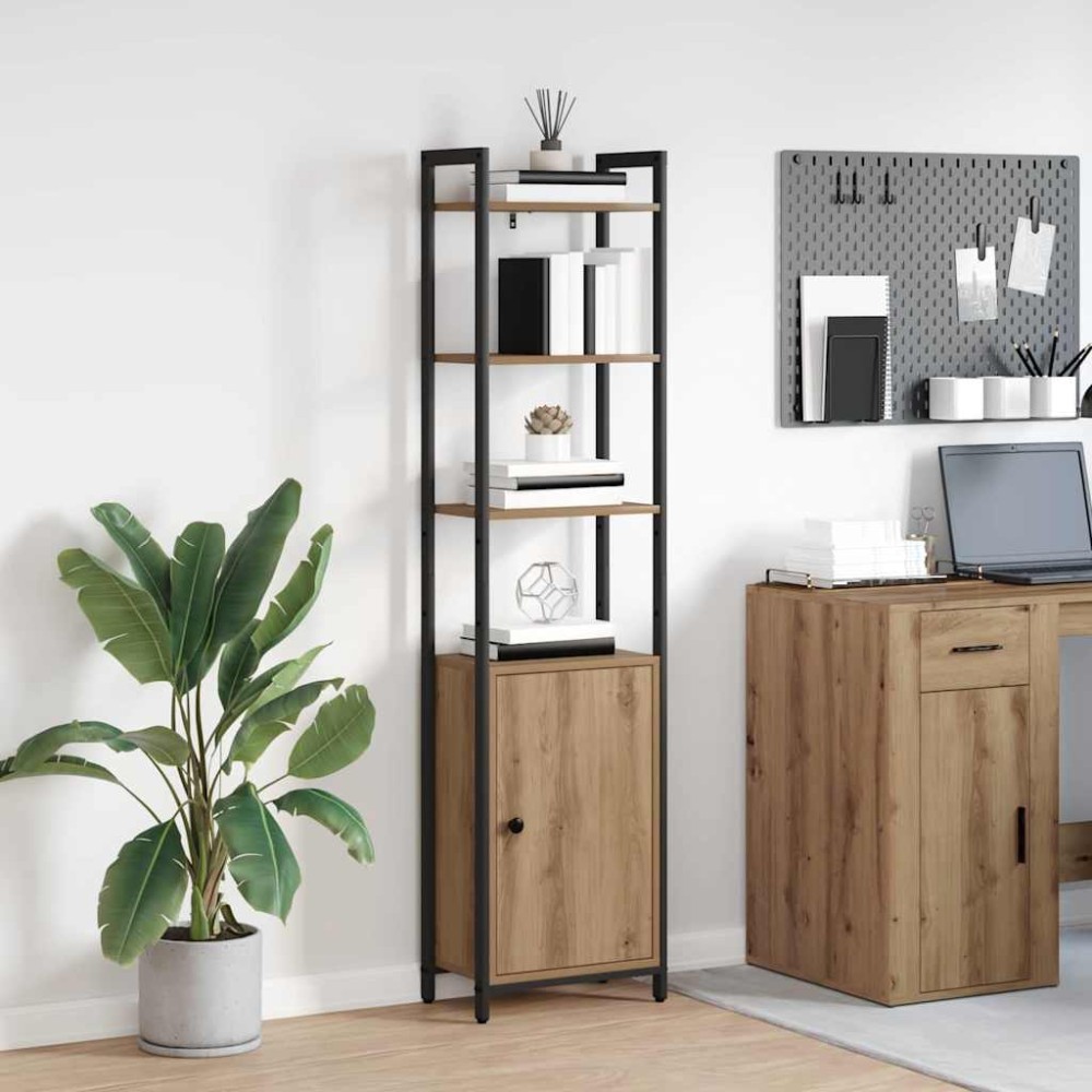 vidaXL Βιβλιοθήκη 6 επίπεδα 40 x 24 x 161 εκ Επεξεργασμένο Ξύλο