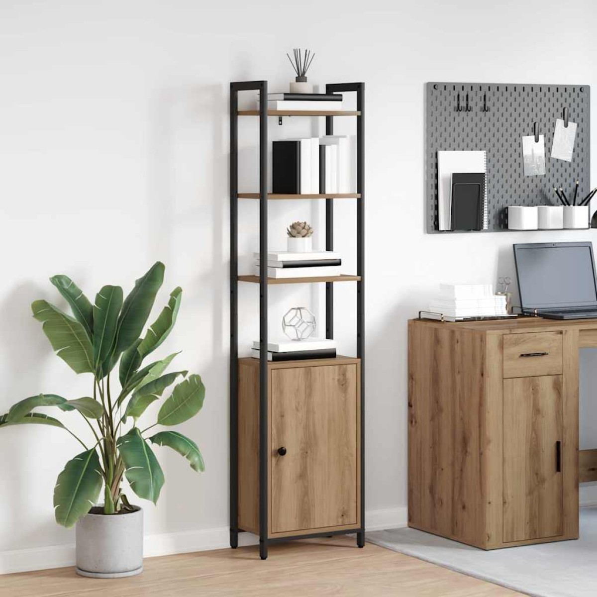 vidaXL Βιβλιοθήκη 6 επίπεδα 40 x 24 x 161 εκ Επεξεργασμένο Ξύλο