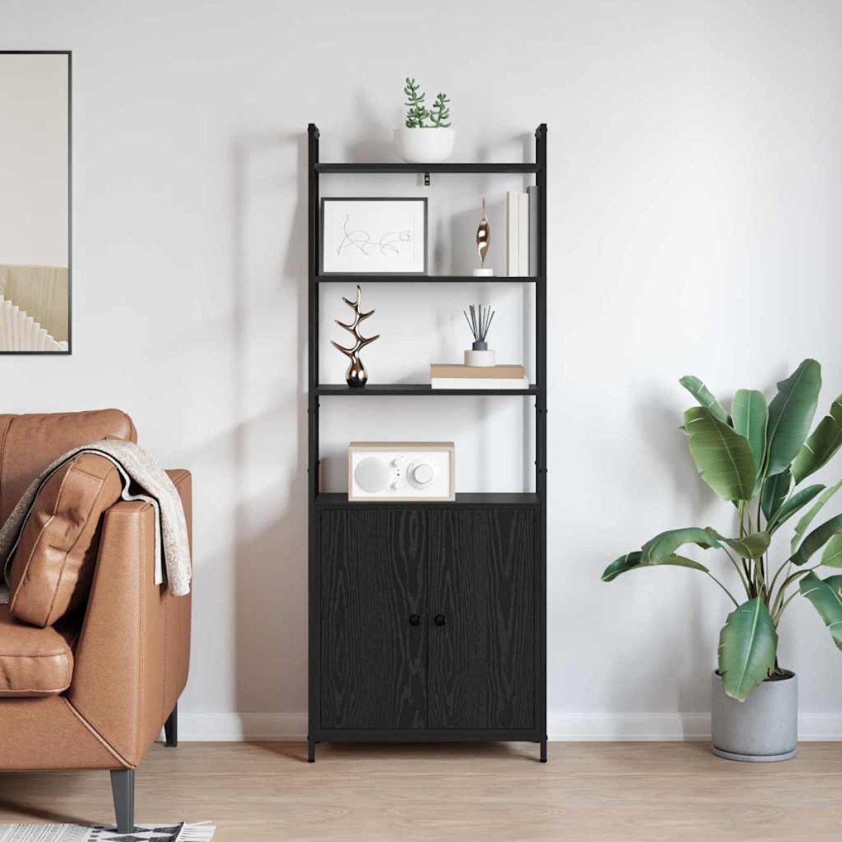 vidaXL Βιβλιοθήκη 6 επίπεδα 60 x 24 x 161 εκ Επεξεργασμένο Ξύλο