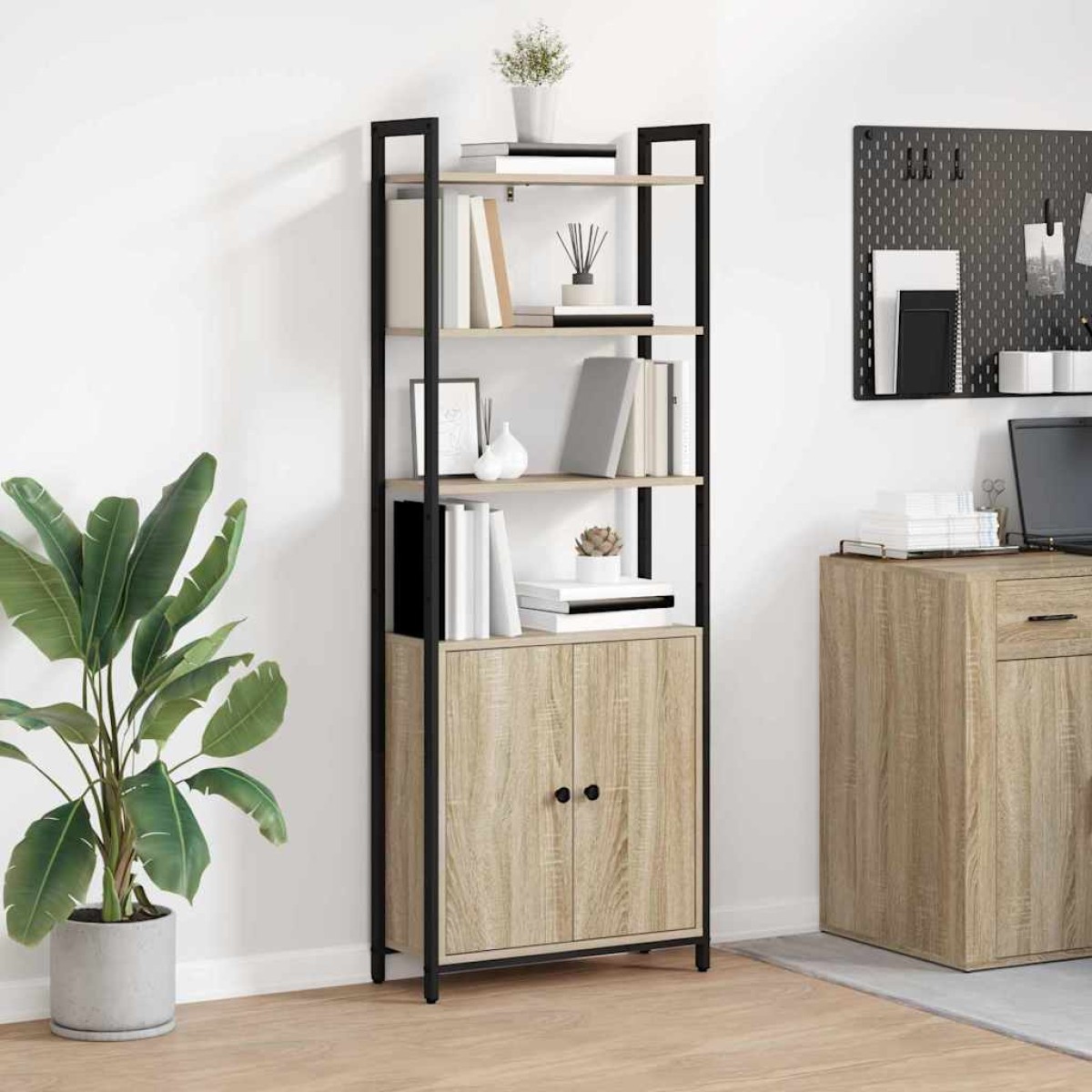 vidaXL Βιβλιοθήκη 6 επίπεδα 60 x 24 x 161 εκ Επεξεργασμένο Ξύλο
