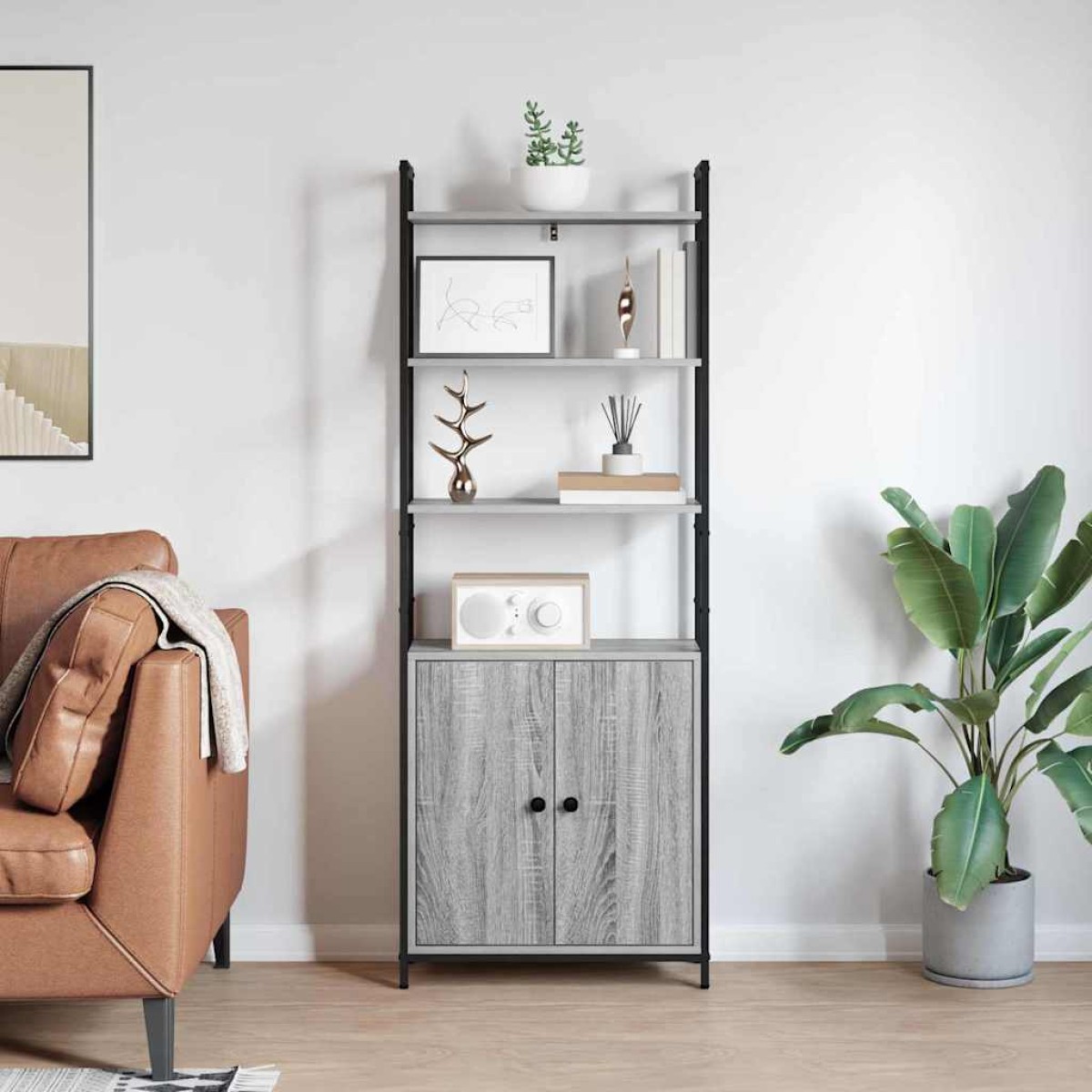 vidaXL Βιβλιοθήκη 6 επίπεδα 60 x 24 x 161 εκ Επεξεργασμένο Ξύλο