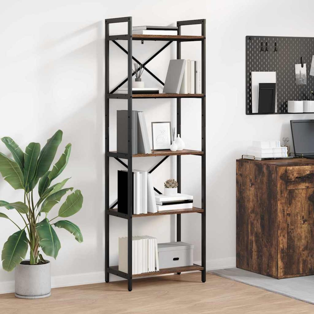 vidaXL Ράφι Βιβλίων 5 επίπεδα 56 x 34 x 171 εκ Επεξεργασμένο Ξύλο
