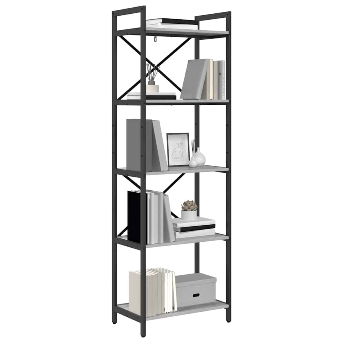 vidaXL Ράφι Βιβλίων 5 επίπεδα 56 x 34 x 171 εκ Επεξεργασμένο Ξύλο